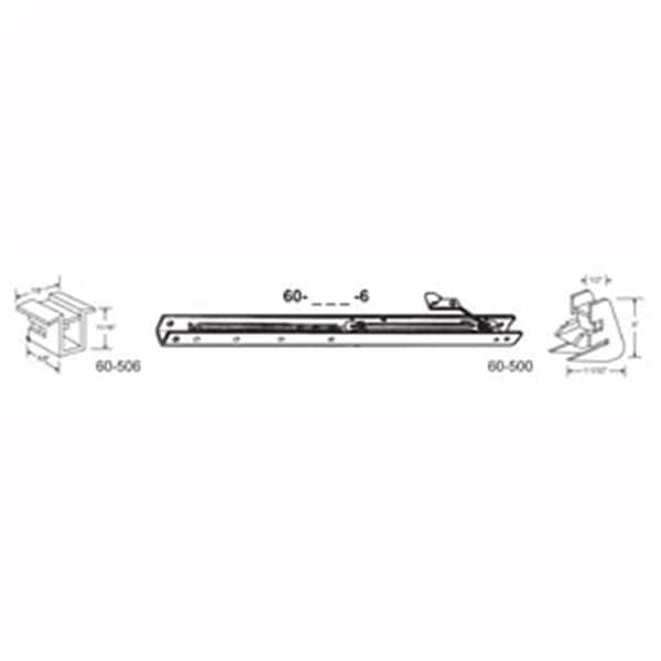 Robus Splendor 27 in. Balance Stamped No. 2640 with Ends 60-506 & 60-500 Attached Window Channel, 6PK RO1208431 - main